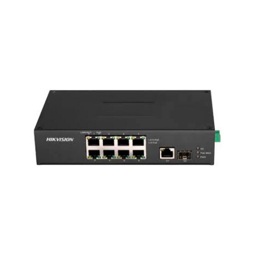 Switch 8 Puertos Industrial 6×100M PoE 2×Hi-PoE 1×Gigabit RJ45 1×Gigabit SFP